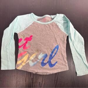 Place Gray and Blue Long Sleeve Tee with Playful Design